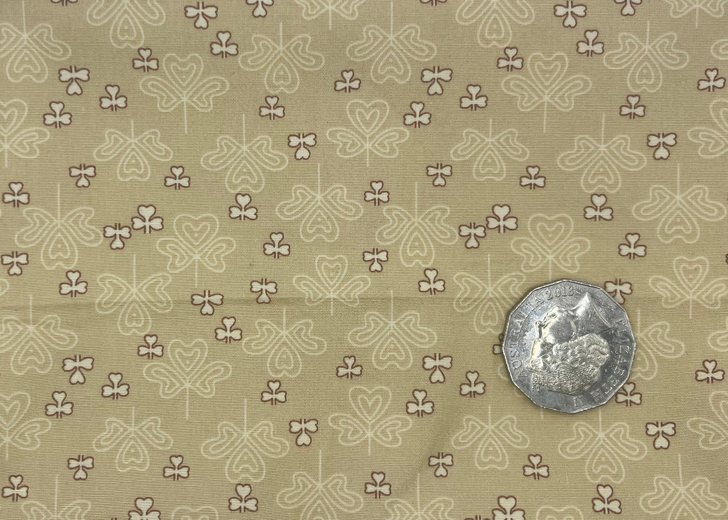 Three Leaf Clover on Cream