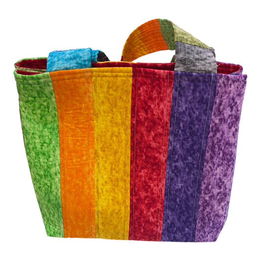 Totally Fun Bag - Marble with Red Lining