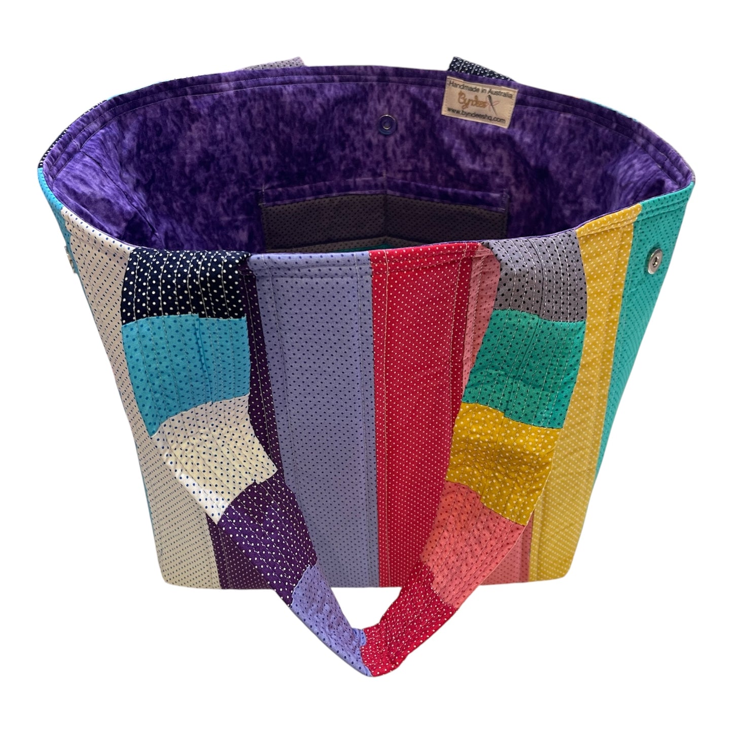 Totally Fun Bag - Small Dots with Purple Lining