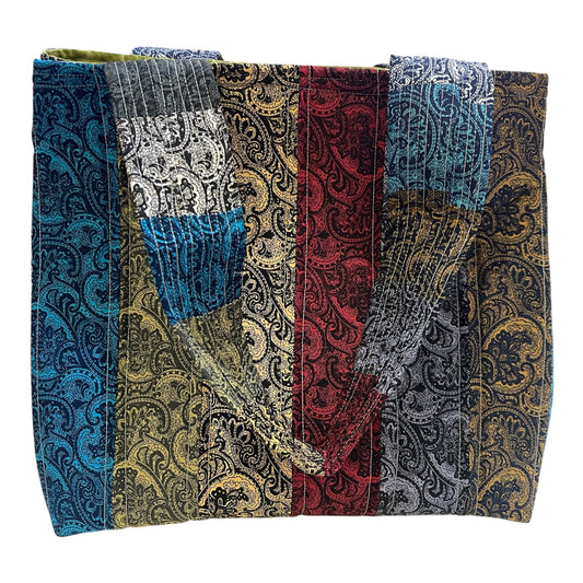 Totally Fun Bag - Paisley with Olive Lining