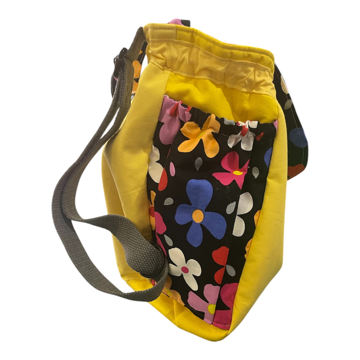 Toddler’s Backpack - Bright Flowers with Yellow