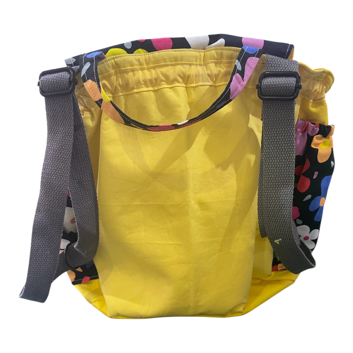Toddler’s Backpack - Bright Flowers with Yellow