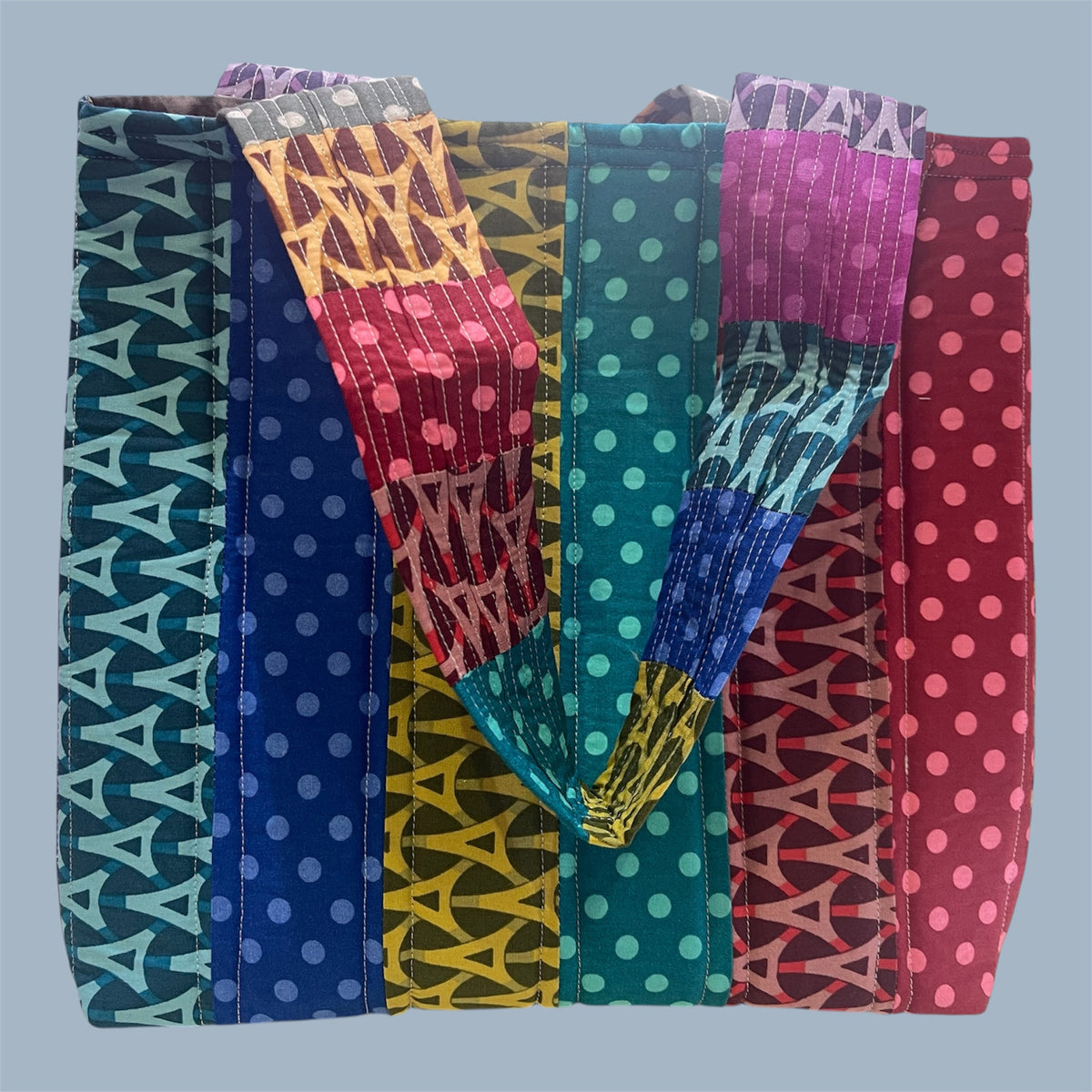 Totally Fun Bag - Dots and Arrows with Grey Lining
