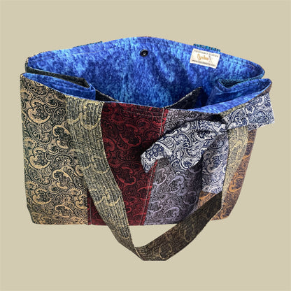 Envy Bag - Paisley with Blue Lining