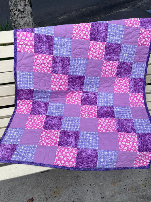 Stepping Stones Quilt Finished Size 34.5" x 42.5" Approx