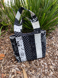 Totally Fun Bag - Black & White Universe Fabric with Grey Lining