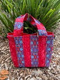 Totally Fun Bag - Red Purple Pattern with Red Lining