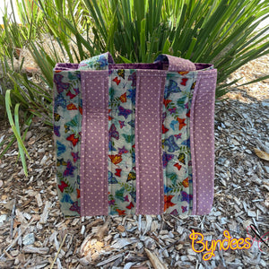 Totally Fun Bag - Butterflies & Lilac Dots with Lilac Lining