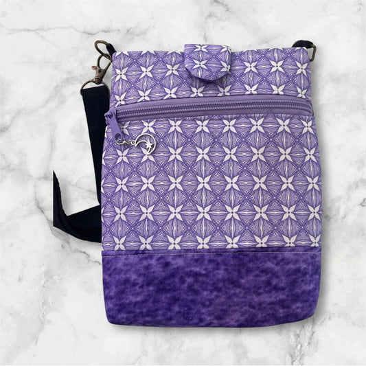 Mobile Phone & Wallet Bag - Palm Trees w Olive Lining