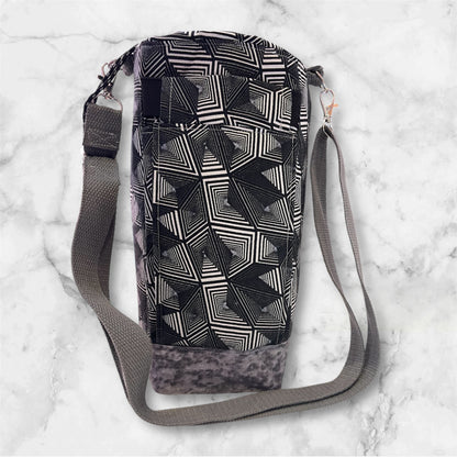 Water Bottle, Phone & Wallet Bag - Ducks with Blue Lining