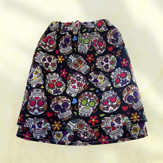 Sock Guards - White Coloured Skulls on Black Pair
