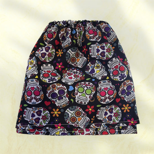 Sock Guards - White Coloured Skulls on Black Pair