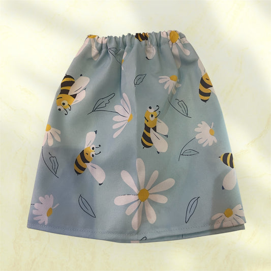 Sock Guards - Bees & Daisies on Blue Pair