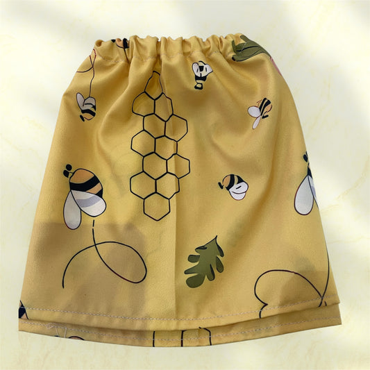 Sock Guards - Bees & Honeycomb on Yellow Pair