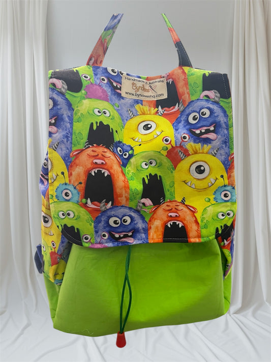 Toddler’s Backpack - Monsters with Green