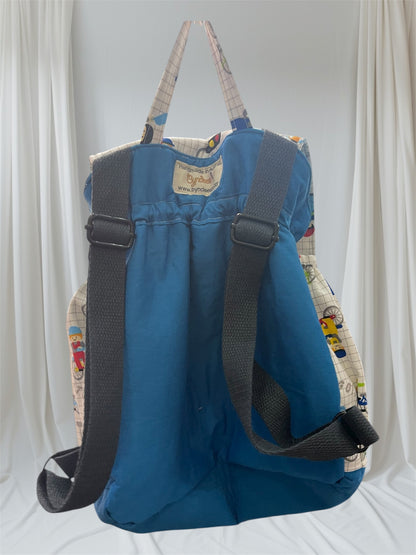 Toddler’s Backpack - Pushbikes with Blue