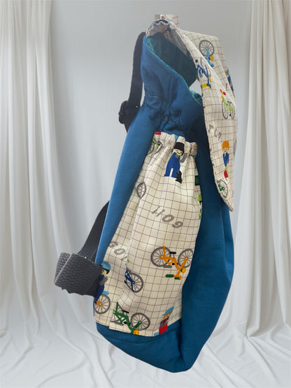 Toddler’s Backpack - Pushbikes with Blue