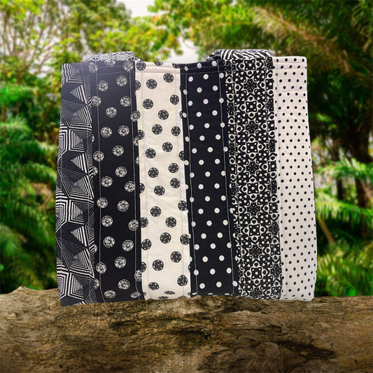 Totally Fun Bag - Black & White with Grey Lining