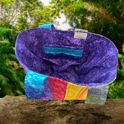 Totally Fun Bag - Marble with Purple Lining