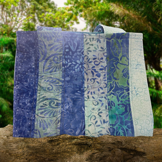 Totally Fun Bag - Blue Tones with Lite Blue Lining