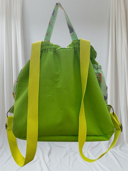 Toddler’s Backpack - Foxes on Green with Green