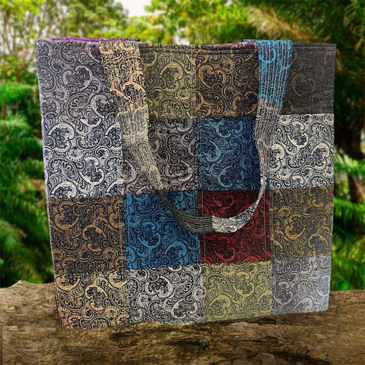 Everything Bag -  Paisley with Lilac Lining