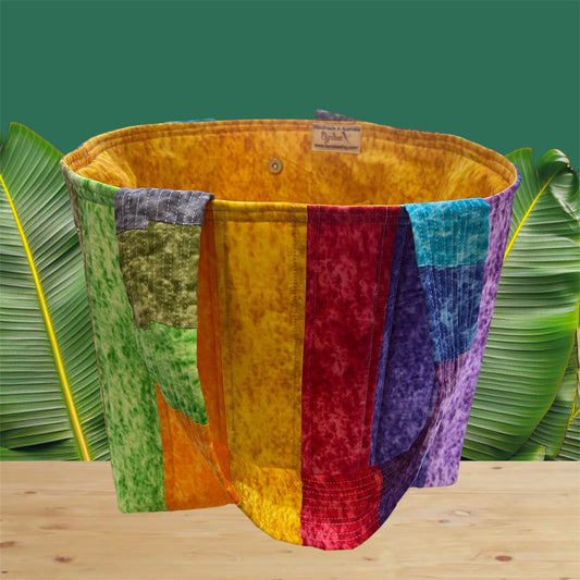 Totally Fun Bag - Marble with Yellow Lining