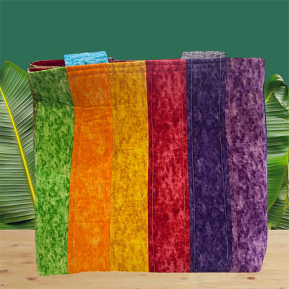 Totally Fun Bag - Marble with Red Lining