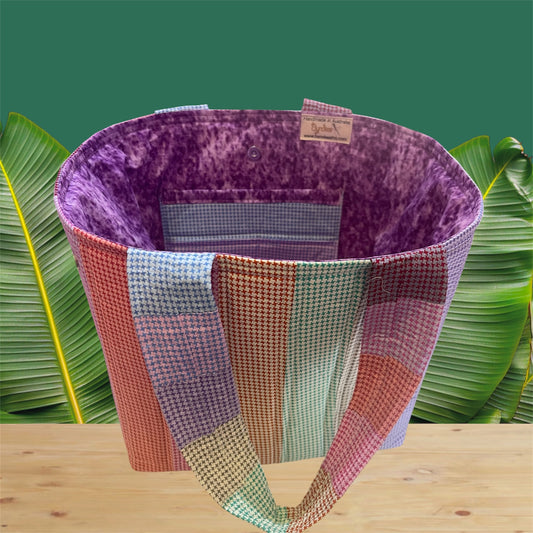 Totally Fun Bag - Pastel Stars with Lilac Lining