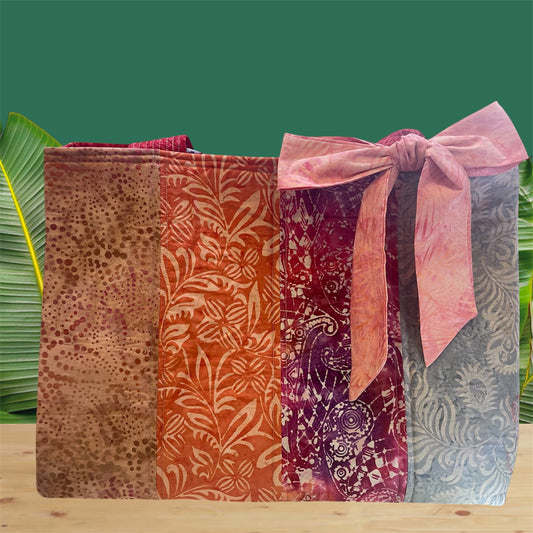 Envy Bag - Pink & Blue Tones with Red Lining