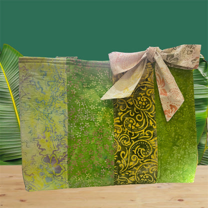 Envy Bag - Green Batik with Green Lining