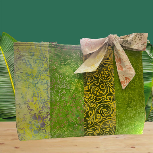 Envy Bag - Green Batik with Green Lining