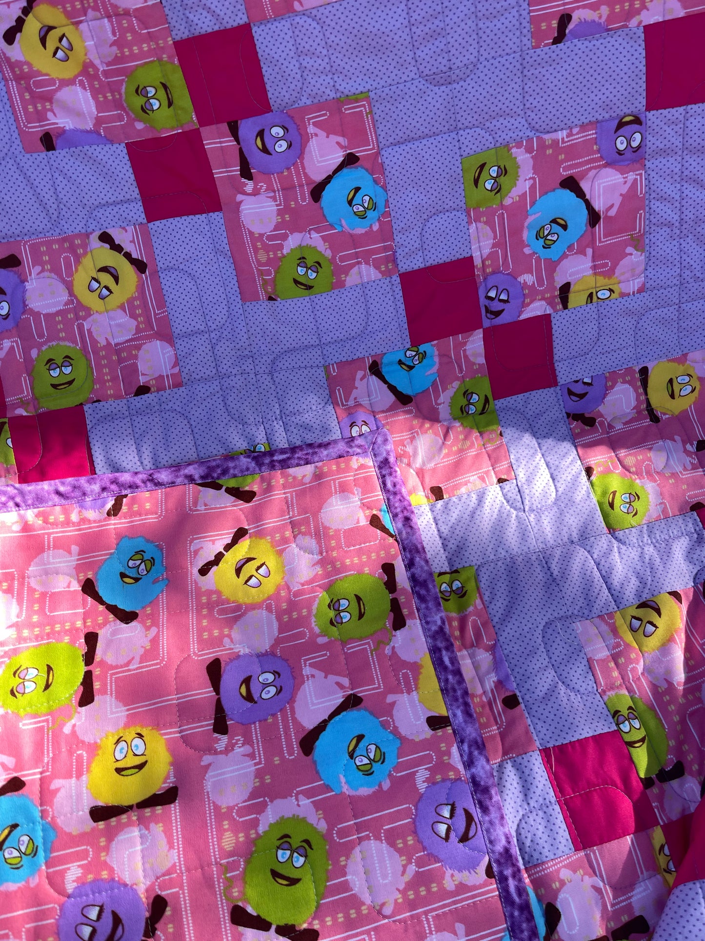 9 Hearts Quilt Finished Size 48" x 62" Approx