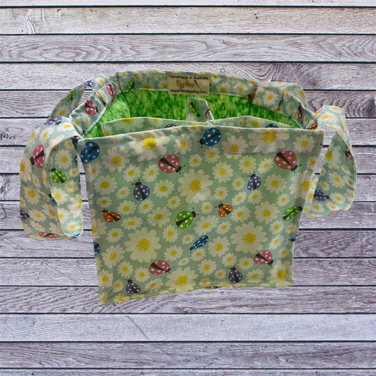 4 Cup Coffee Cup Caddy - Colourful LadyBugs with Flowers