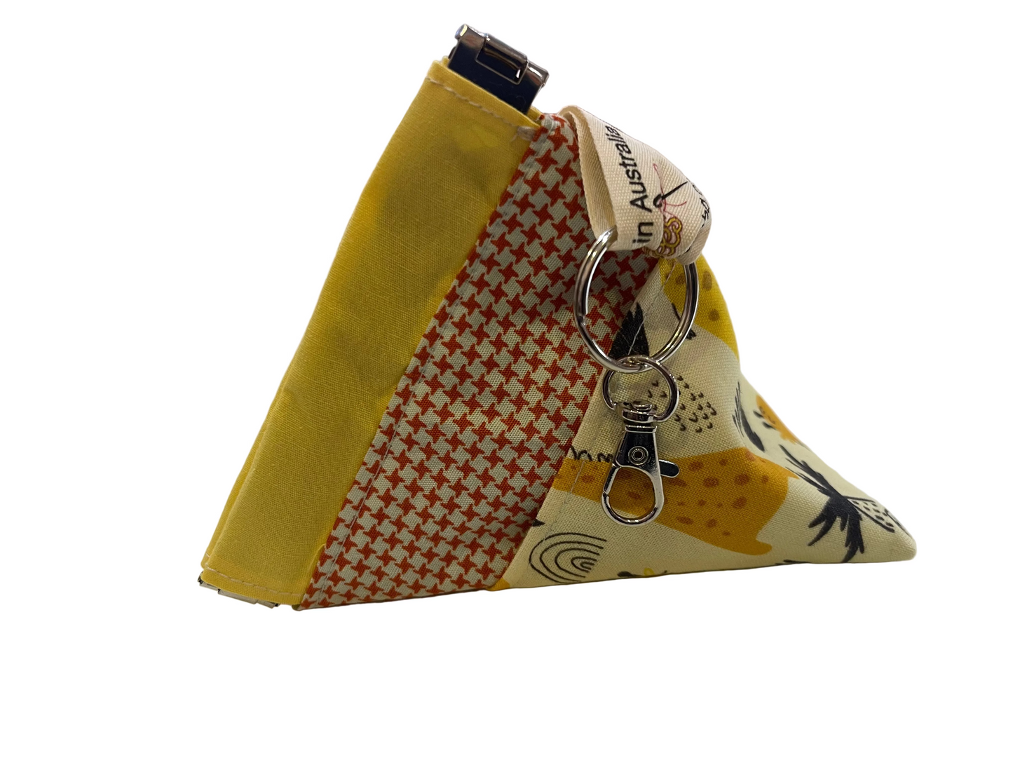Small Snap Keyring Purse - Giraffes with Yellow