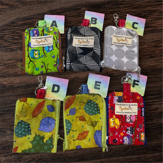 2 Pocket Zipper Keychain Purse - Collection 1