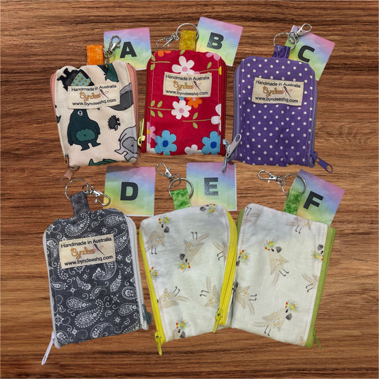 2 Pocket Zipper Keychain Purse - Collection 2