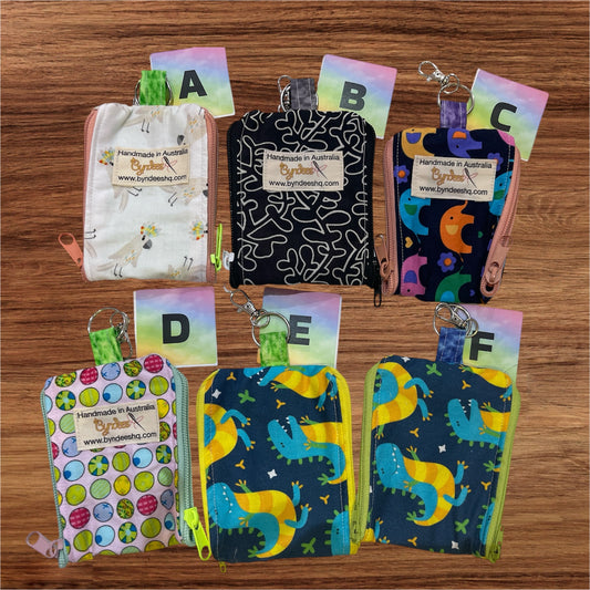 2 Pocket Zipper Keychain Purse - Collection 3