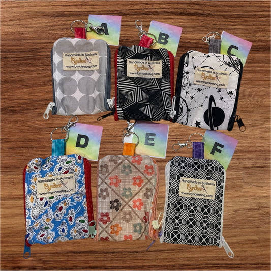 2 Pocket Zipper Keychain Purse - Collection 4