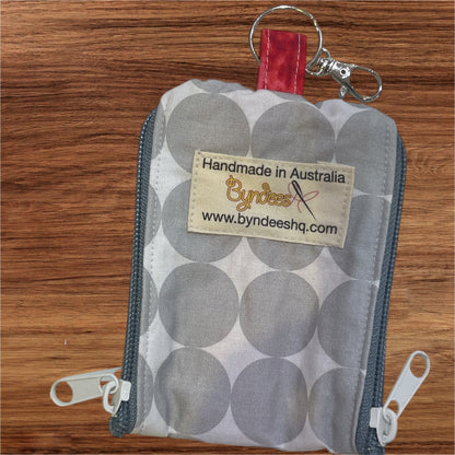 2 Pocket Zipper Keychain Purse - Collection 4