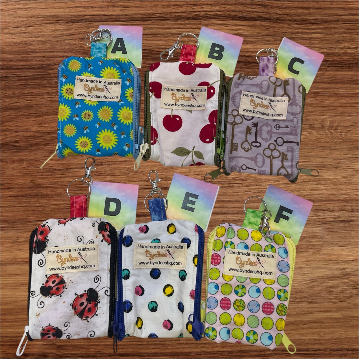 2 Pocket Zipper Keychain Purse - Collection 5