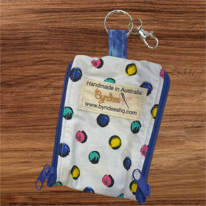 2 Pocket Zipper Keychain Purse - Collection 5