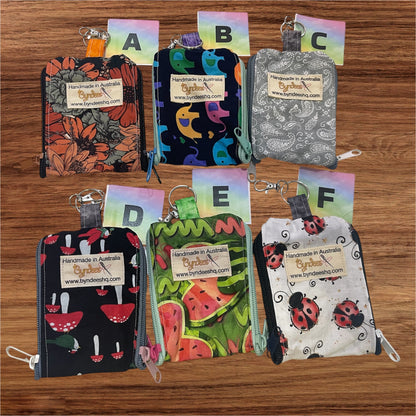 2 Pocket Zipper Keychain Purse - Collection 6