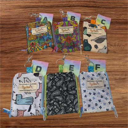 2 Pocket Zipper Keychain Purse - Collection 7