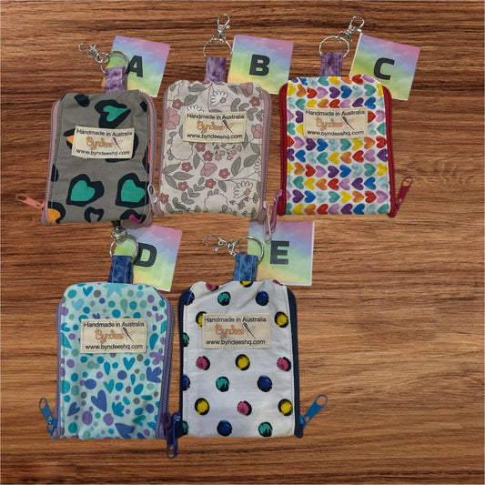 2 Pocket Zipper Keychain Purse - Collection 8