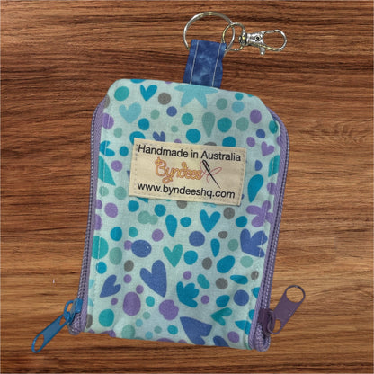 2 Pocket Zipper Keychain Purse - Collection 8