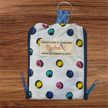 2 Pocket Zipper Keychain Purse - Collection 8