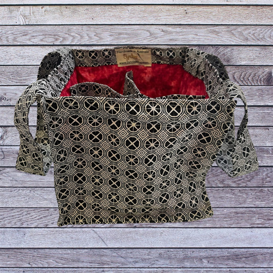 2 Cup Coffee Cup Caddy - Black & White Pattern