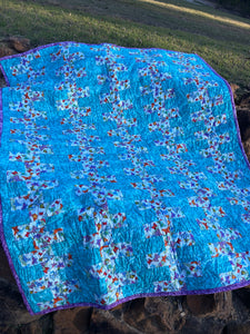 Escalator Quilt Finished Size 46" x 52" Approx Butterflies