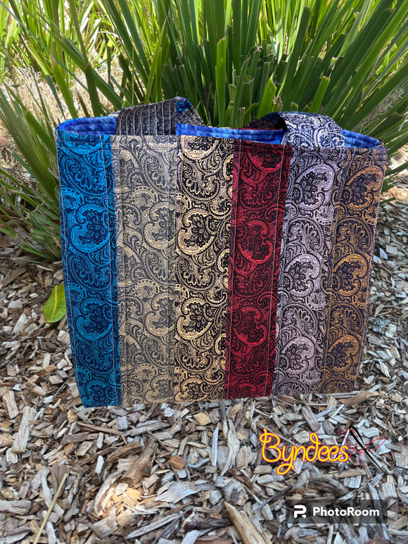 Totally Fun Bag - Paisley with Blue Lining